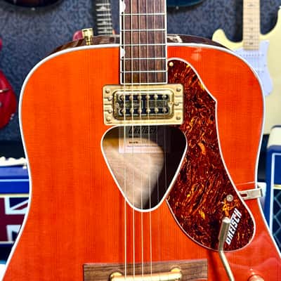 Gretsch G5034TFT Rancher Bigsby B70 G Fileditron Pickup Savannah Sunset image 5
