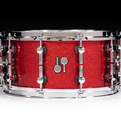 Sonor SQ2 14"x7" Medium Beech Snare - Red Sparkle image 1