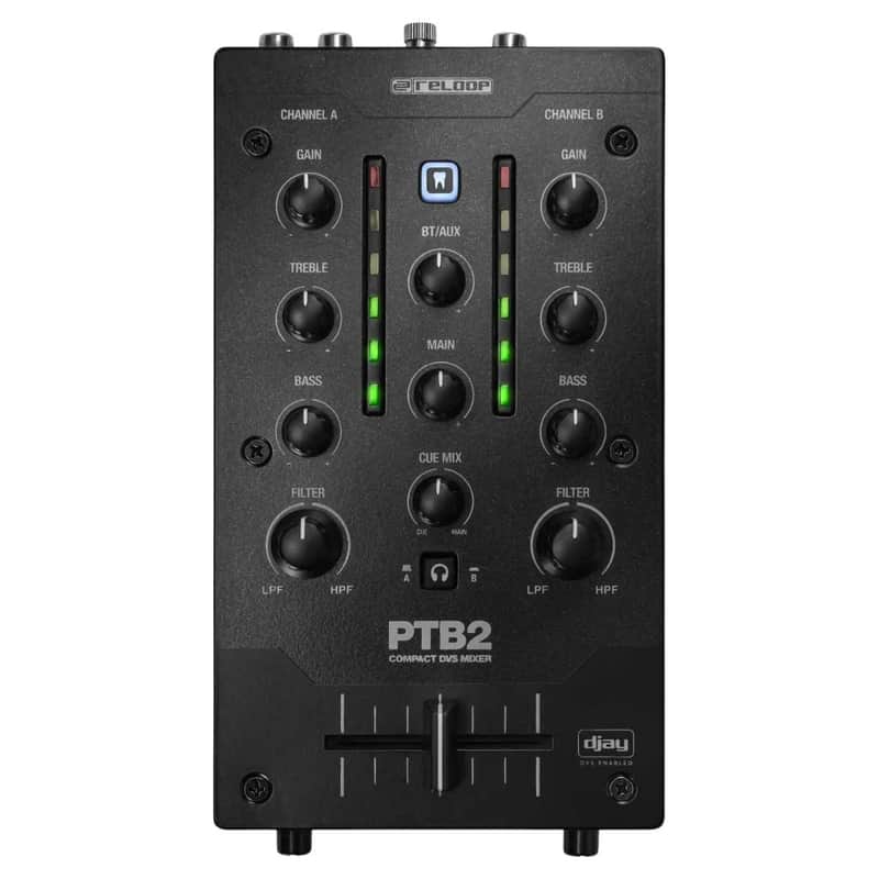 Reloop PTB-2 Portable 2+1-Channel DJ Mixer with DVS and Bluetooth *USA Small Business* image 1