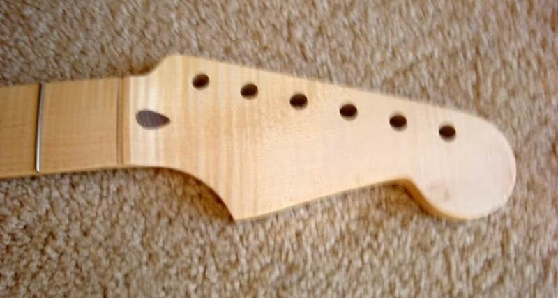 Musikraft 5A Flamed Quartersawn Vintage Style Strat Neck 2024 - Fast Thin Lacquer image 1