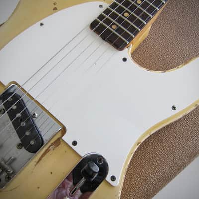 Fender "Esquire" Spanish Electric Solid Body Electric Guitar Original Brown Case Circa-1960-Blonde Lacquer Ash Body image 7