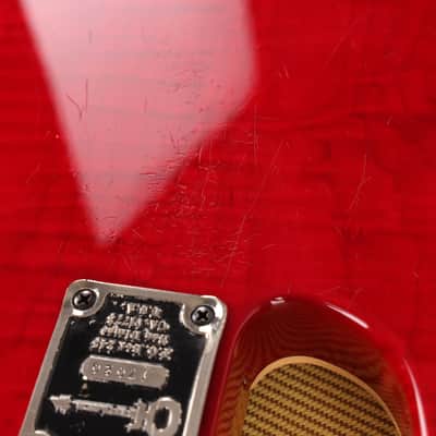 1980 Charvel Bass Flame Maple Body Trans Red image 14