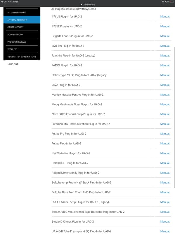 My Full UAD Plug-In Library & Account *Almost $3000 worth of Plug-ins* image 1