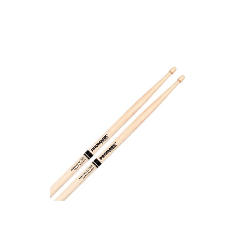 Promark Rebound 7A .535" Hickory Acorn Wood Tip Drum Sticks image 1