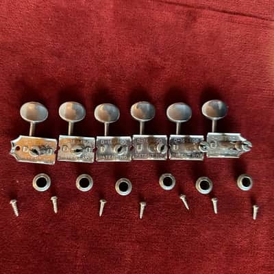 Kluson Deluxe 6 in line double line left hand 1964 - Nickel image 2