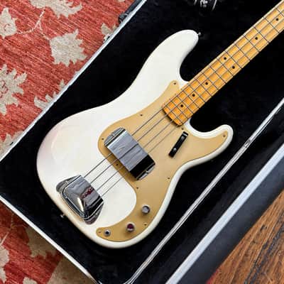 2008 Fender American Vintage '57 Precision Bass - White Gold image 11
