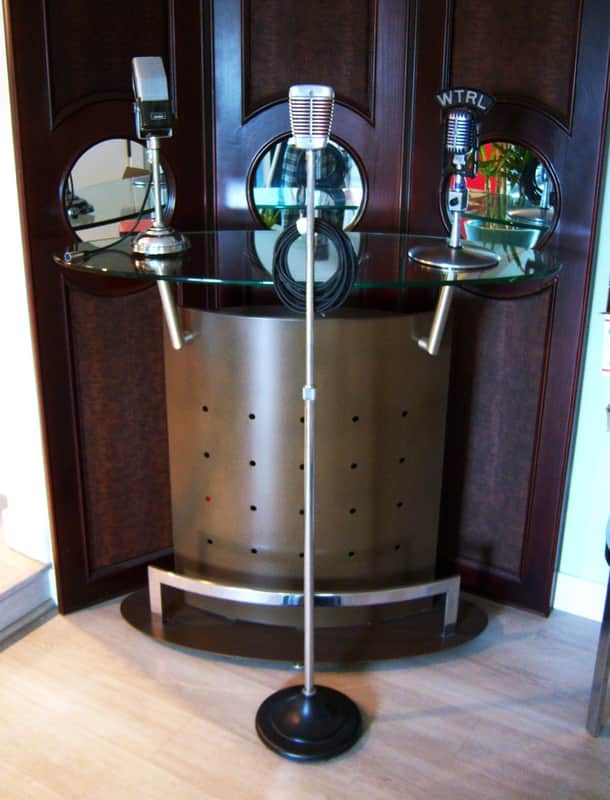 Vintage 1940's Shure 51 dynamic omni-directional microphone w cable and Bogen stand 55 55S 55SW Jerry Lee Lewis image 1