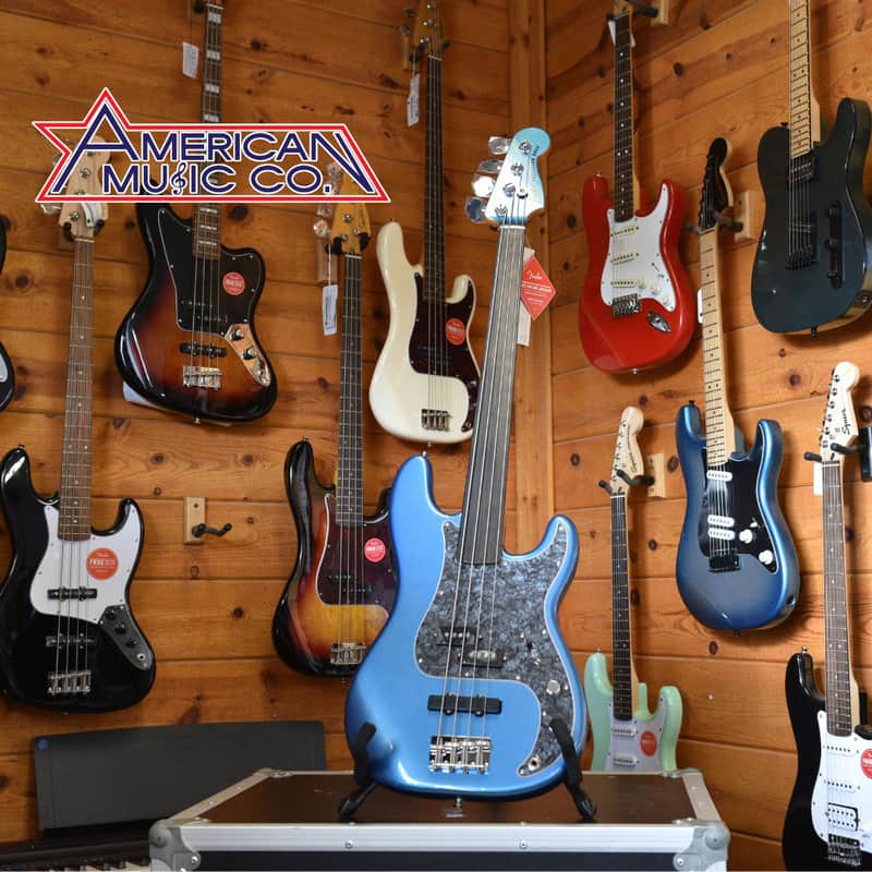 Fender Tony Franklin 4 String Fretless Precision Bass in Lake Placid Blue image 1