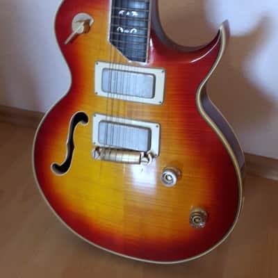 Rare , Vintage Jan Akkerman by Framus.  1974 (74K) Manufacture. Sunburst Semi Acoustic Jazz Guitar image 2