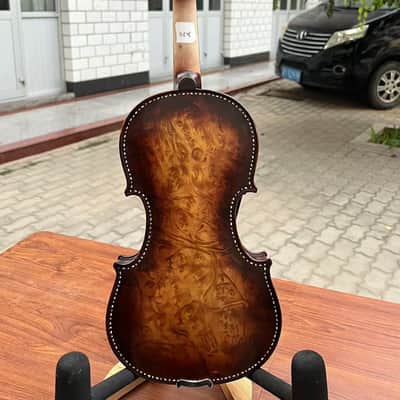 SONG Master 5 string Violin 4/4,Bird's eye wood Shell Purfling,Great sound#15828 image 5