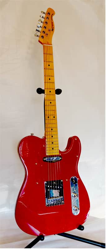 Leo Jaymz Elite Series "Popcaster" Electric Guitar - Sparkle Red image 1