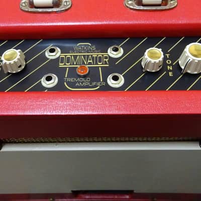 WEM Watkins Electric Music  Dominator MK1 V Front  WEM Dominator 1957 Red/Cream image 11
