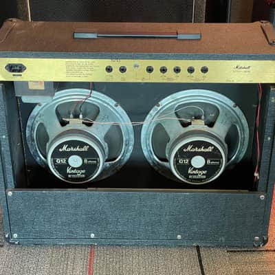 Vintage Marshall 5213 MOS-FET 100 Reverb Twin Guitar Combo Amp - 1986 Black - W/Footswitch image 8