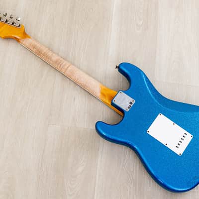 2022 Fender Custom Shop Limited Edition ‘65 Stratocaster Journeyman Relic Aged Blue Sparkle, Mint w/ Case, COA, Tags image 13