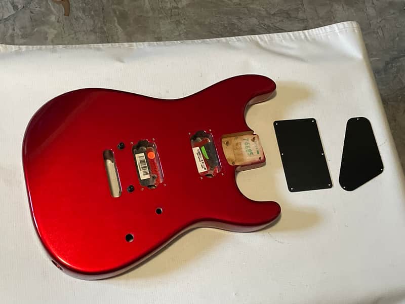 2008 Charvel USA San Dimas 2H Metallic Red Stratocaster Style Guitar Body Floyd Ready image 1