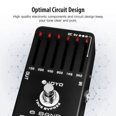 Joyo JF-11 6-Band EQ Guitar Pedal, ±18dB Graphic Equalizer (Price includes the import duty for US buyer) image 3