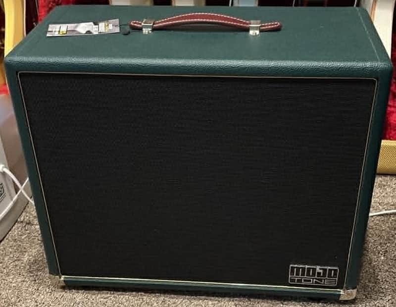 Mojotone cabinet with 12" Celestion Alnico Gold speaker 1 x 12 cabinet with Celestion Alnico Gold 2025 - Green tolex image 1