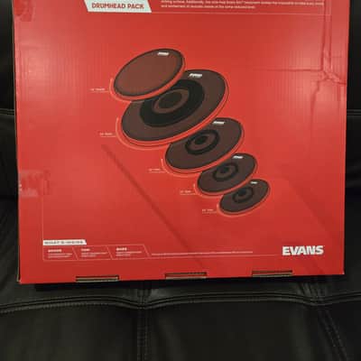 Evans EPPB-DB1-R dB One Low Volume 10/12/14/16/22" 5pc Drum Head Pack 2020s - Black image 7