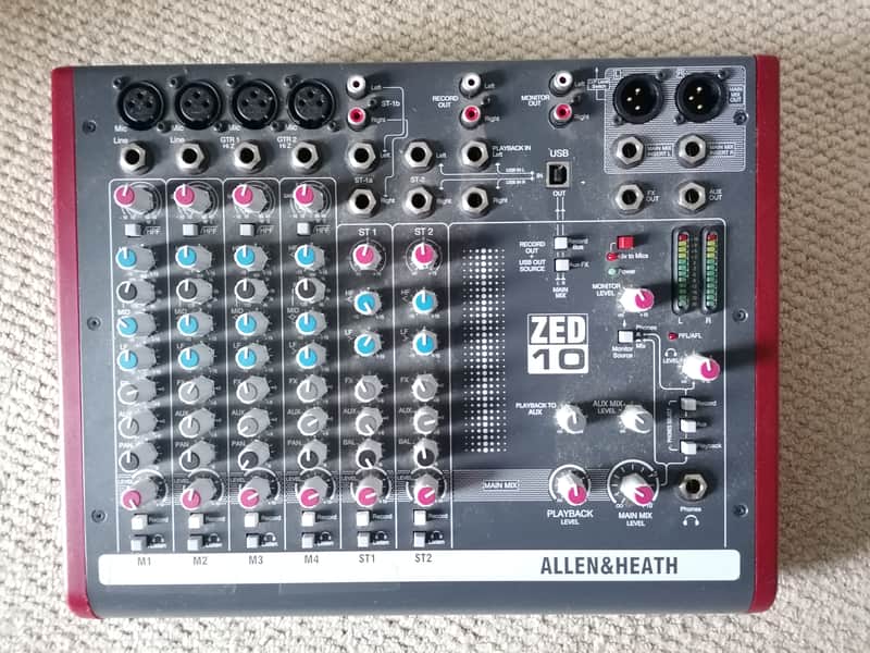 Allen & Heath ZED-10-Channel Mixer 2010 - Present - Black/Red image 1