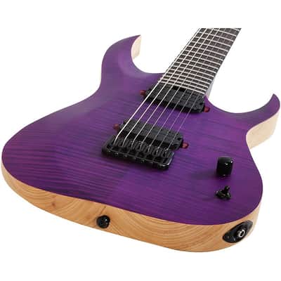 Schecter Guitar Research John Browne Tao-7 Electric Guitar Regular Satin Trans Purple image 6