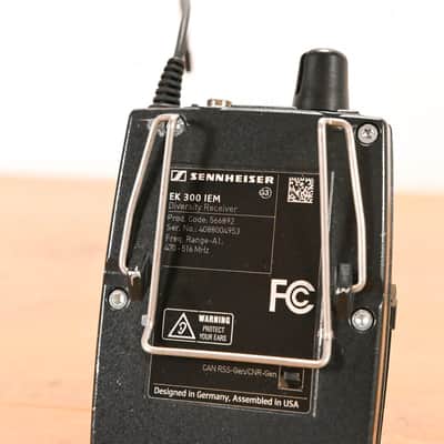 Sennheiser ew 300 IEM G3 Wireless IEM System - A1 Range NO POWER SUPPLY CG01ZVW image 15