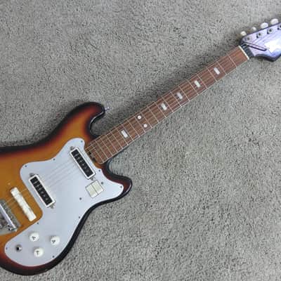 Vintage 1960s Teisco Kent Made in Japan Bizarre Guitar Rare 1 Pick Up Sunburst Model image 1