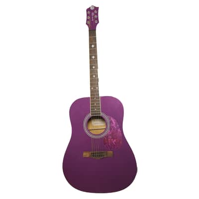 Randy Jackson Studio Series Acoustic/Electric Guitar & Case Violet image 1