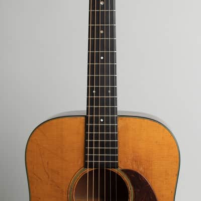 C. F. Martin  D-18 Flat Top Acoustic Guitar (1936), ser. #64384, molded black plastic hard shell case. image 8