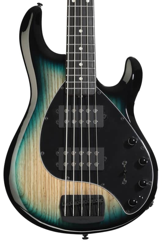 Ernie Ball Music Man StingRay 5 Special HH 5-string Electric Bass Guitar - Mean Blue Burst  Ebony Fingerboard image 1