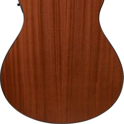 Ibanez AAM50LCE Left-Handed Grand Auditorium Acoustic-Electric Guitar, Solid Spruce Top, Open Pore Light Brown Sunburst image 3