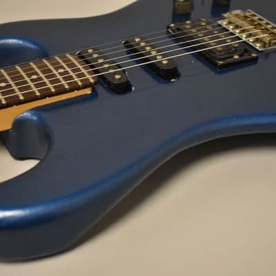 1986 Squier Contemporary Stratocaster HSS Blue Refin MIJ image 9