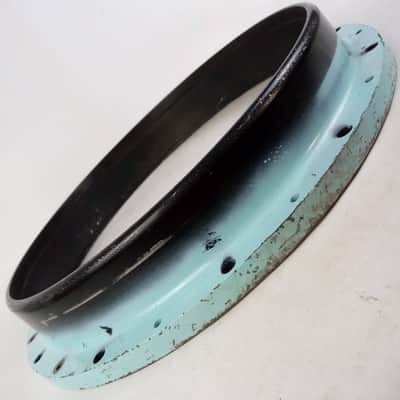 Yamaha 14"SFZ Suspension Ring Snare Drum Marching Black/Aqua Powdercoat Japan 12 image 4