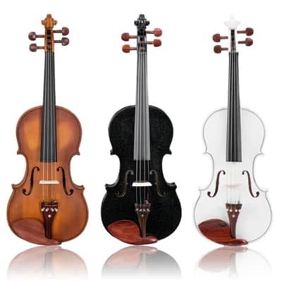 🎅🎄 For Pros and Beginners! Natural Finish Spruce Violin +Case/Bag +Bow +Wax image 19