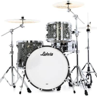 Ludwig Classic Maple Fab 3-piece Shell Pack - Moss Green Pearl image 2