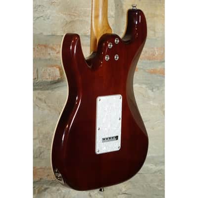 JET GUITARS JS450 TBK - Stratocaster HSS Roasted Maple Neck - Flame Top Transparent Black image 11