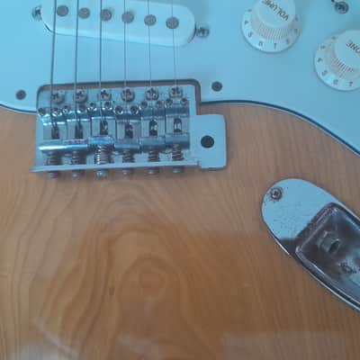 AlfaTone Stratocaster 1970s - Natural Hinoki VG Cond RARE image 12