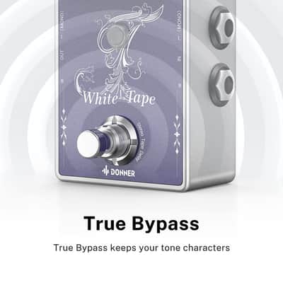 Donner White Tape Stereo Delay Pedal, Analog Delay with Echo Effect, True Bypass, 2 Independent Channels for Electric Guitar, Bass, Synth, Drum Machine image 5