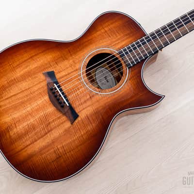 2022 Taylor Custom Grand Auditorium Acoustic Electric Guitar Flame Koa w/ Florentine Cutaway, Short Scale image 1