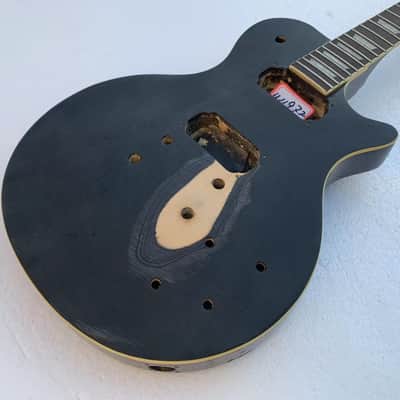 Black Les Paul LP Style Guitar Body with Maple Neck and Rosewood Fingerboard image 4