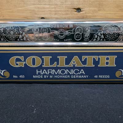 Hohner Goliath No. 453 48-reed harmonica, excellent condition image 3
