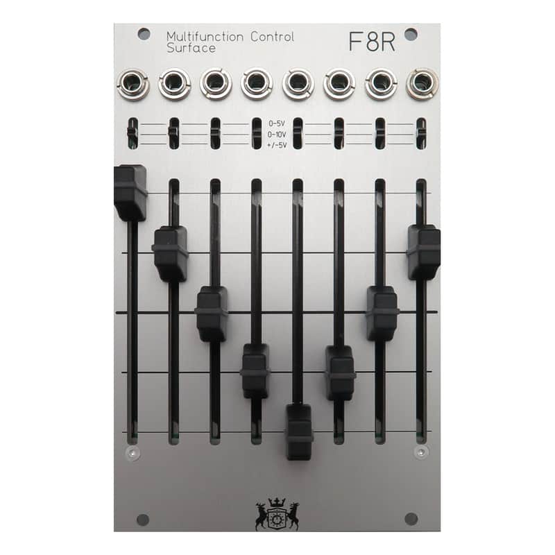 Michigan Synth Works F8R Eurorack Fader Control Module - Top Jacks (Silver) image 1