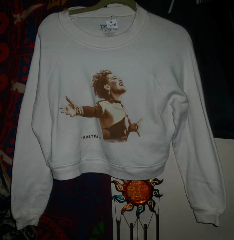 pink trustfall official pink mdse 2023 m w long sleeve sweat shirt - r&b rock image 1