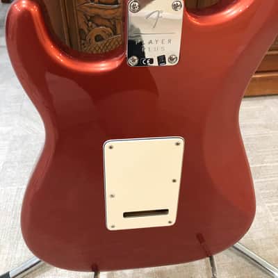 Fender Stratocaster MIM with USA=-made Warmoth Neck 2021 Aged Candy Apple Red image 13