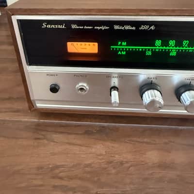 Sansui 350A stereo receiver 1970’s - Walnut/aluminum image 2