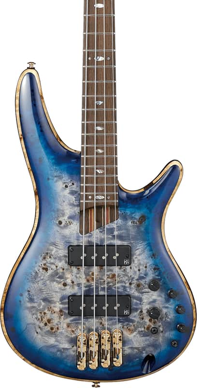 Ibanez SR2600 SR Premium 4-String Bass Guitar, Bound Panga Panga Fingerboard, Cerulean Blue Burst image 1