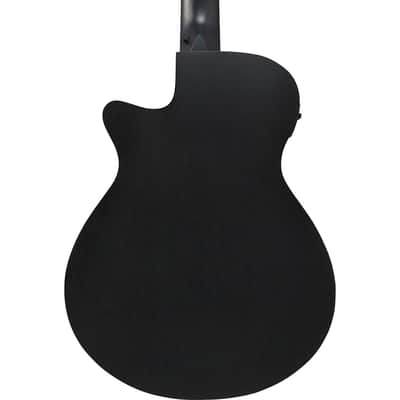 Ibanez AEG Series 7-String Acoustic Electric Guitar, Black Out image 2