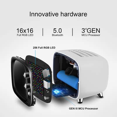 Retro Bluetooth Speaker - Pixel Art DIY Box, RGB Programmable 16X16 LED. image 6