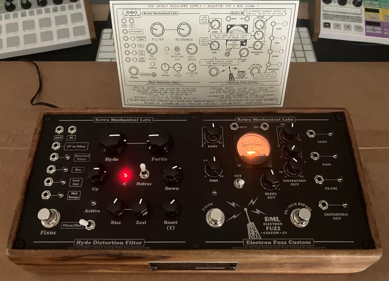 Retro Mechanical Labs Hyde Distortion Filter / EFCcv Combo Walnut - with custom 1/4” mod from RML image 1