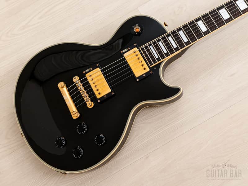 1990s Burny RLC-70 Custom Black Beauty Vintage Guitar w/ VH1 PAFs