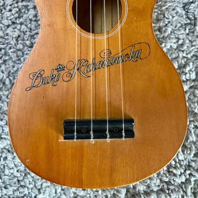 Vintage Hawaiian Duke Kahanamoku Soprano ukulele in original Box image 2